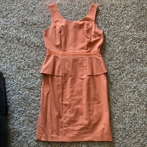 Limited Peach Peplum Shift Dress
